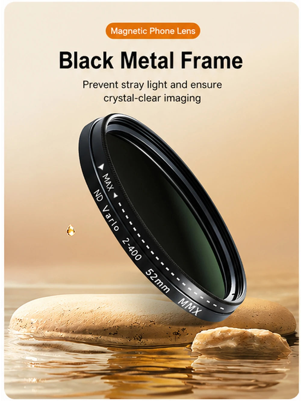 Magnetic ND Filter for Phone Adjustable Camera Lens Clip