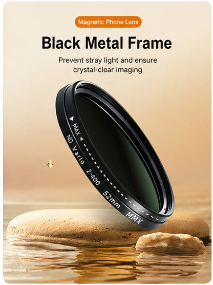Magnetic ND Filter for Phone Adjustable Camera Lens Clip