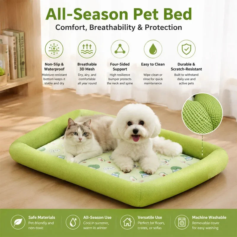Cooling Puppy Bed Summer Mat Comfort Sofa Blanket