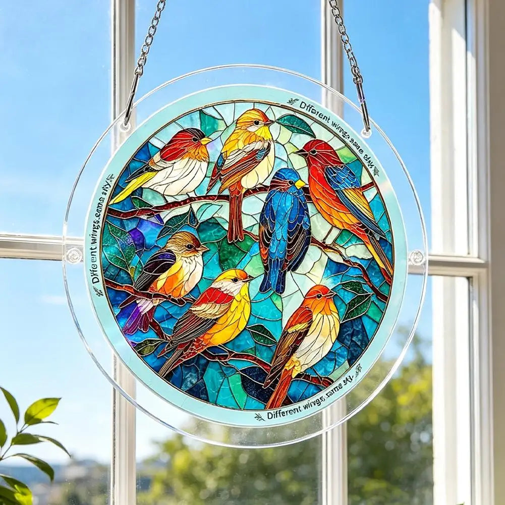 Acrylic Puzzle Suncatcher Window Hanging Stained Glass