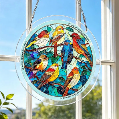 Acrylic Puzzle Suncatcher Window Hanging Stained Glass