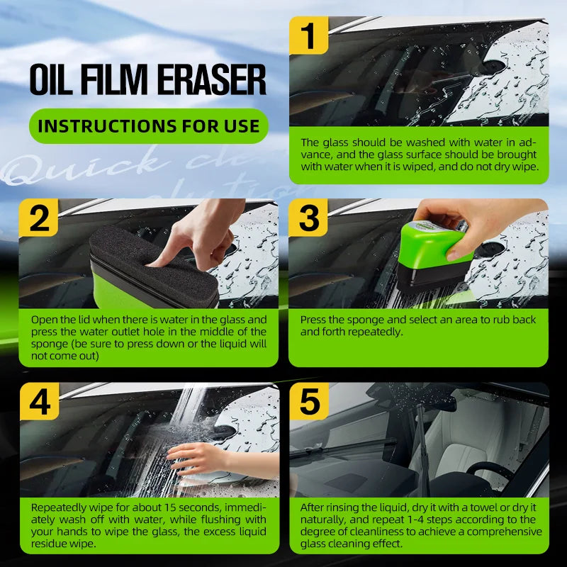Automotive Car Oil Film Cleaning Brush Glass Oil Film
