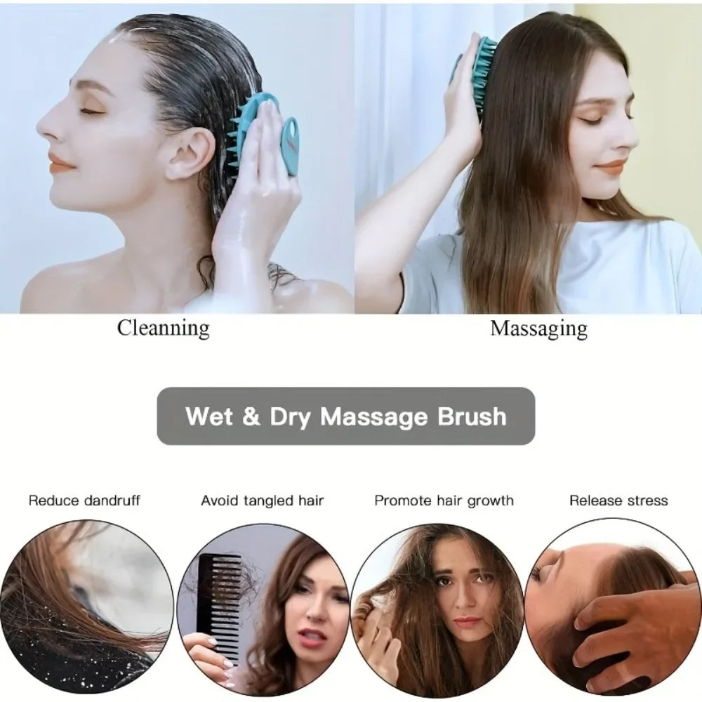 Soft Silicone Body Scrubber Shampoo Cleansing Brushes