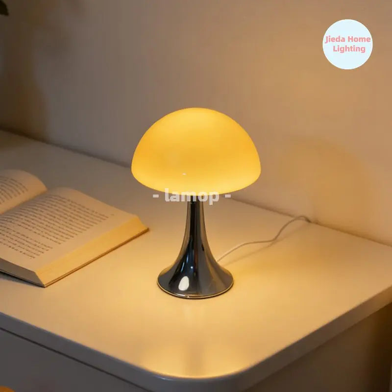 Jellyfish Dome Glass Table Lamp Coastal Modern Bedside