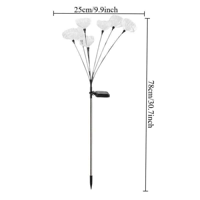 Solar Power 6LED Fiber Optic Jellyfish Ambient Mood Light