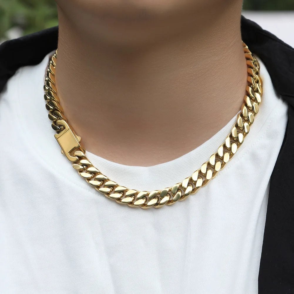 316 Stainless Steel Plated 18k Gold Fashion Hip Hop Bracelet