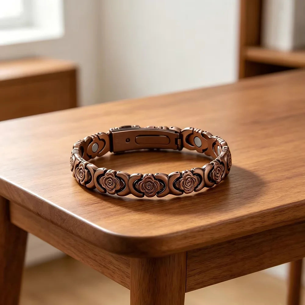 Lucky  Magnetic Therapy Bracelet for Women; Adjustable Copper