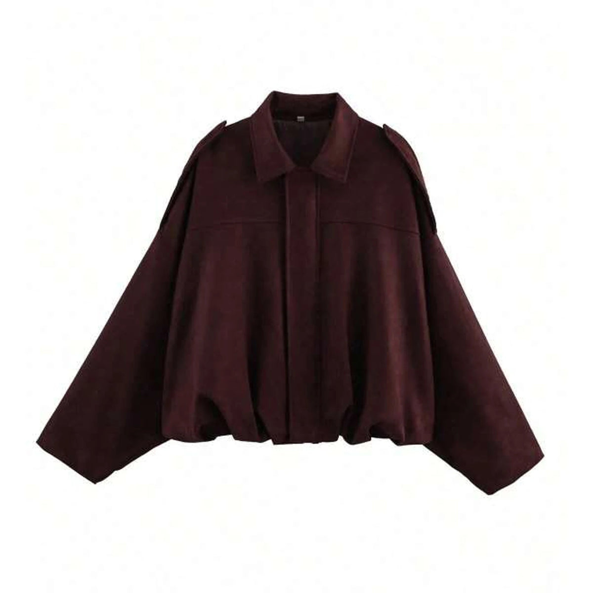 Women's Street Fashion Solid Coats Bat Sleeves Vintage Jackets