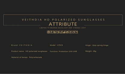 VEITHDIA Men Women Sunglasses Polarized UV400 Glasses
