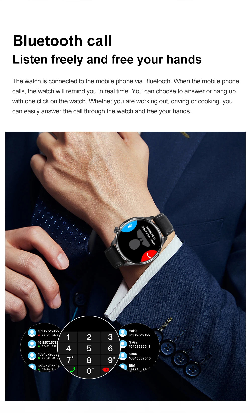 New GPS SmartWatch BluetoothCall IP68 Waterproof Men Women