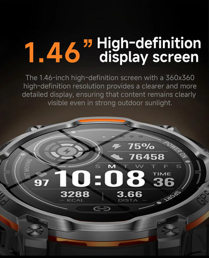 New GPS Map Smart Navigation Watch 1200mAh Battery