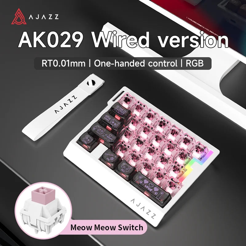 Wired One-Handed Gaming Keyboard HE Magnetic Switch