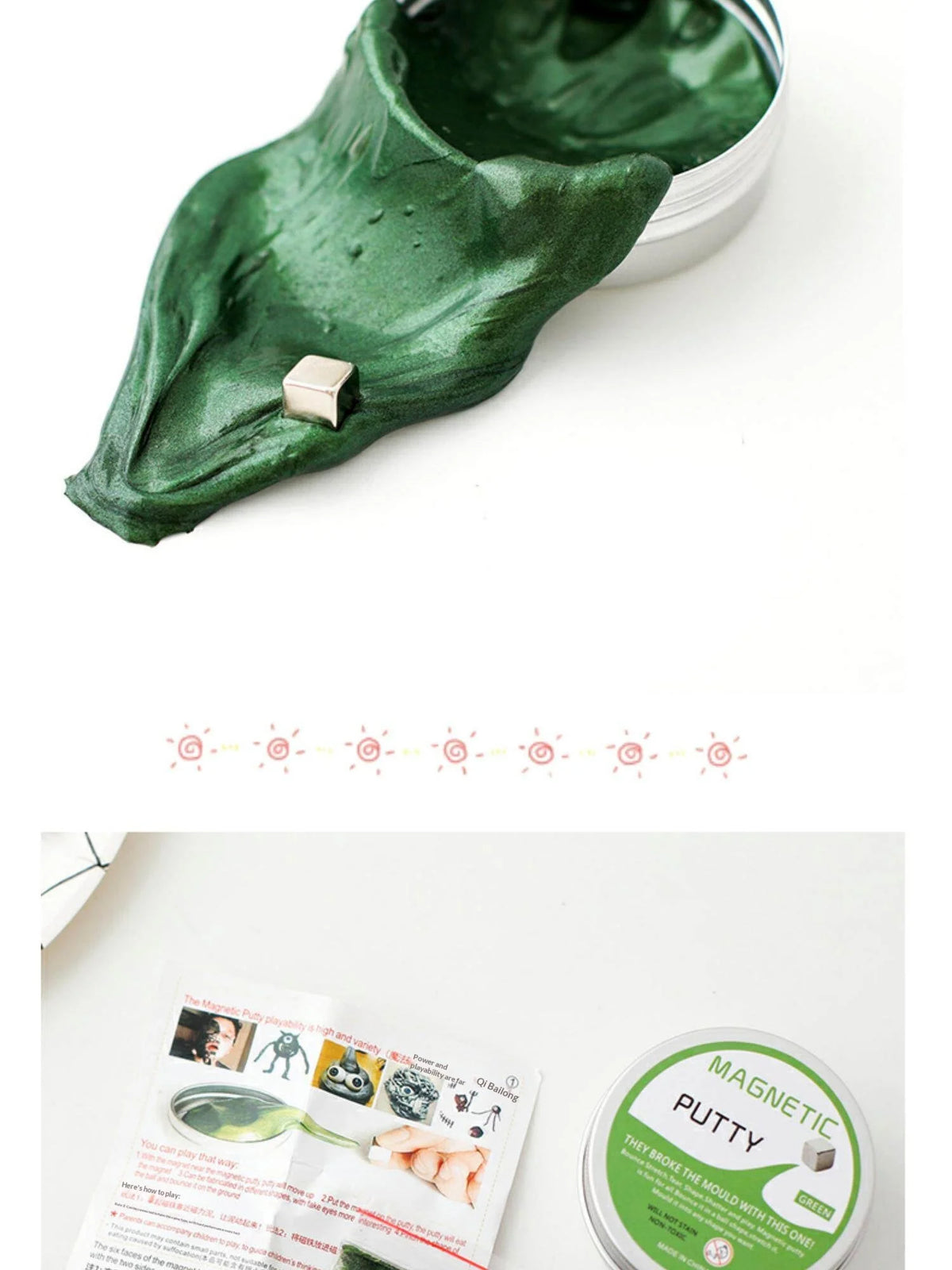 Magnetic Putty Slime Gravity Defying Magnet Toy