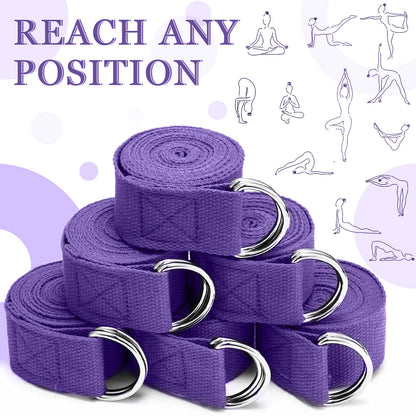 Yoga Strap Cotton Exercise Yoga Belt Adjustable