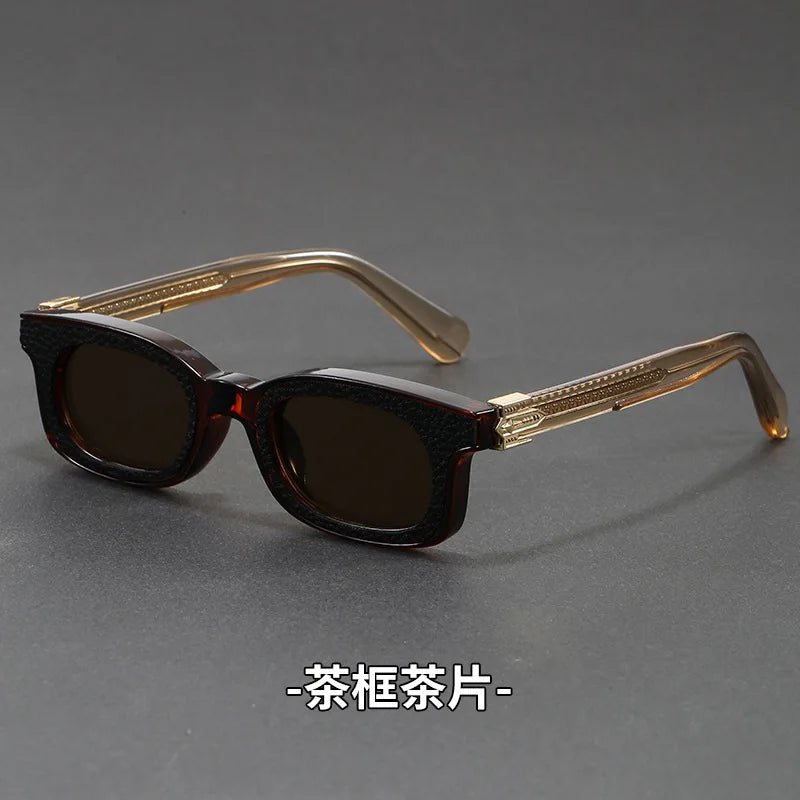 New Fashion Vintage Rectangle Frame Sunglasses Men