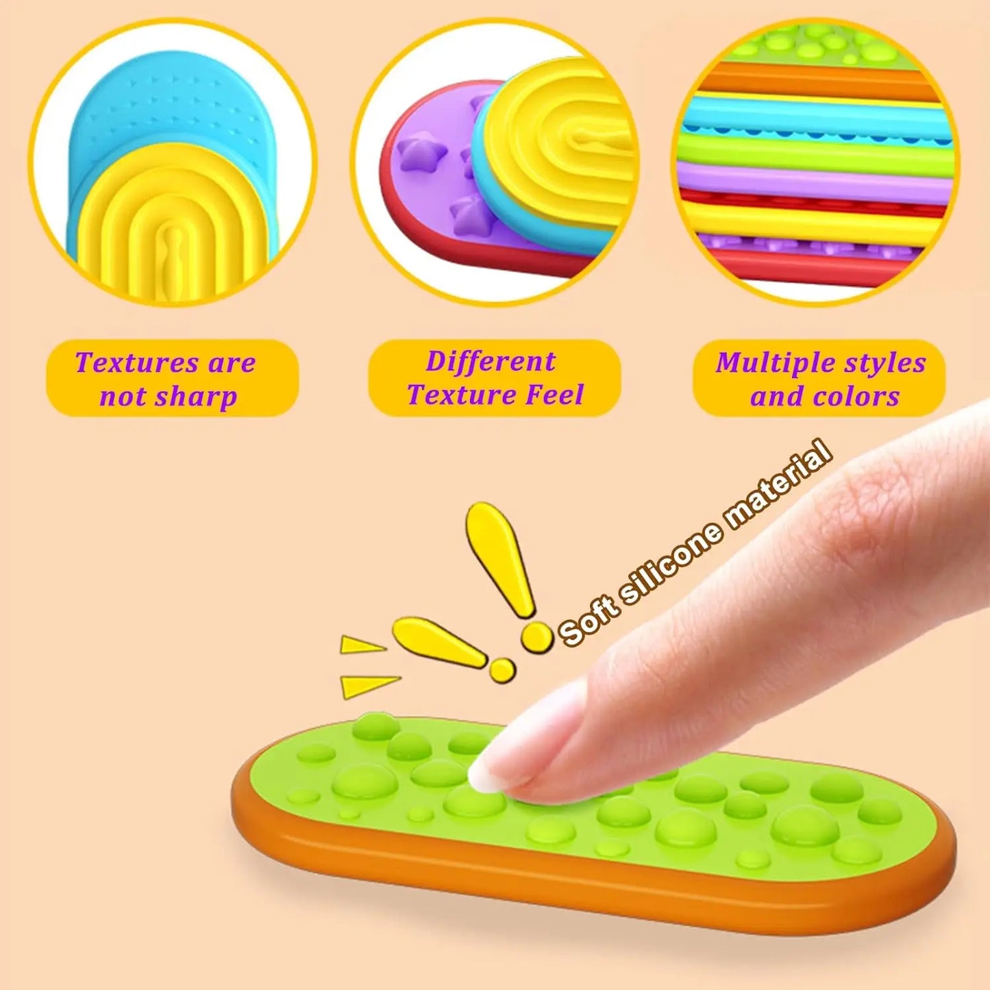 6-Pack Magnetic Fidget Sliders for Adults Sensory Toys