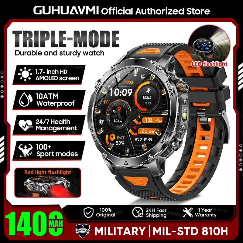 New TANK Ultra 1400mAh Battery Military Smart Watch