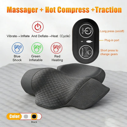 Neck Massage Pillow Heating Vibration Neck Massage