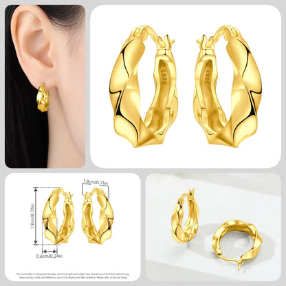 New 925 Sterling Silver 18K Gold Plated Cherry Blossom Butterfly