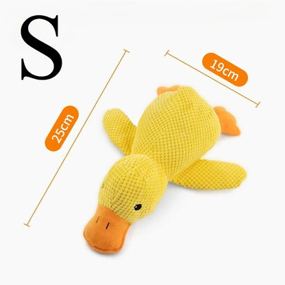 Duck dog toy plush chew resistant durable dog toy
