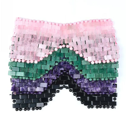 Rose Quartz Jade Eye Mask Facial Cooling Mask Massage