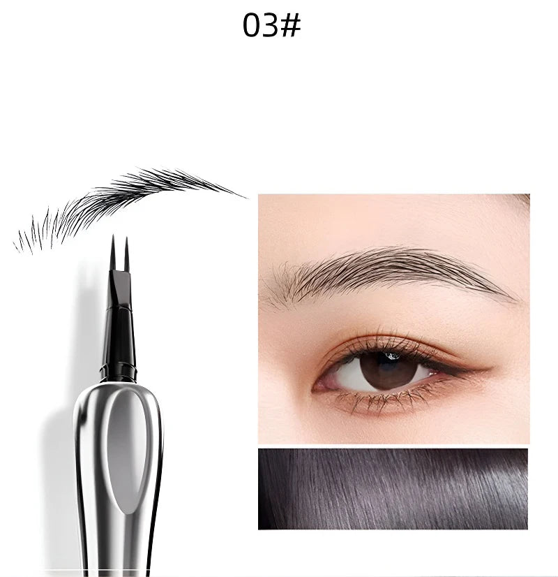 2 Forks Tip Liquid Eyebrow Pen All Day Wear Waterproof