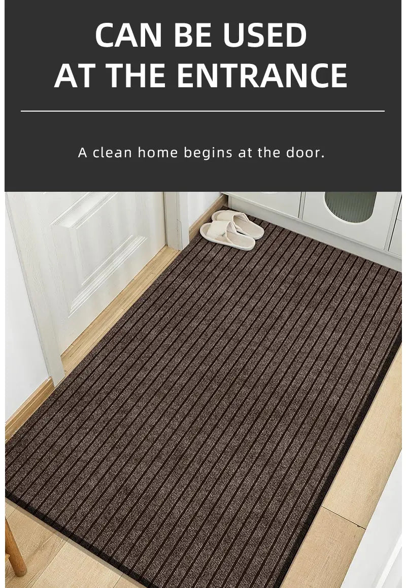 Large sized striped rubber bottom corridor carpet carp