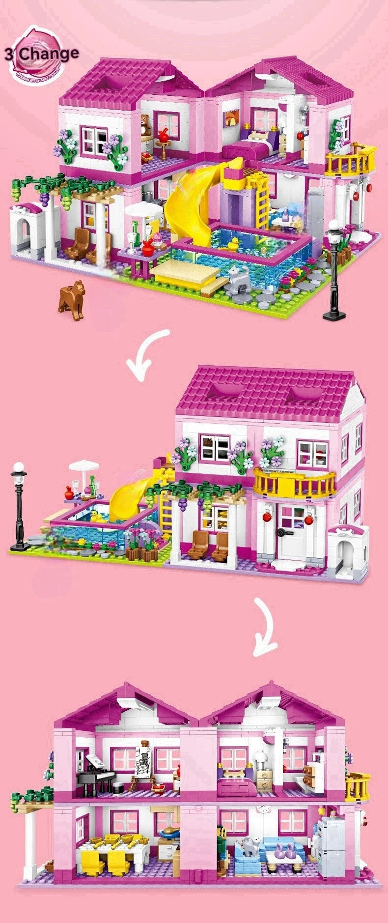 Friends City Series House Summer Holiday Villa Castle