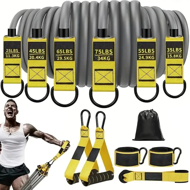 Resistance Strap with Handle: Used for Muscle Training