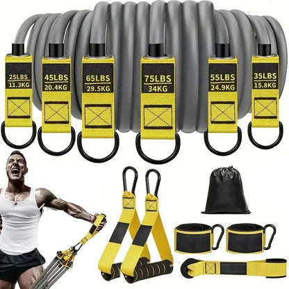 Resistance Strap with Handle: Used for Muscle Training