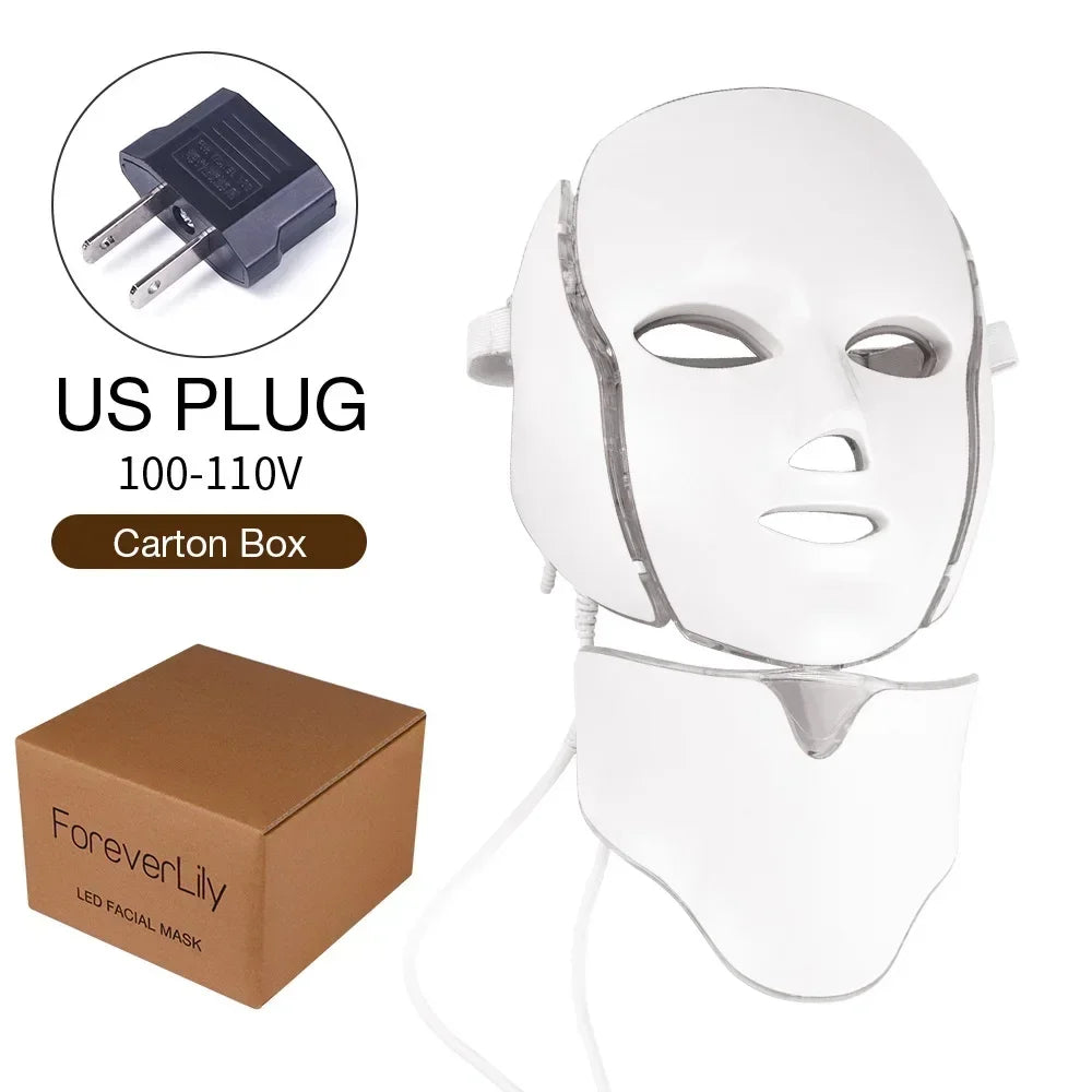 7 Colors Light LED Face Neck Beauty Mask Photon