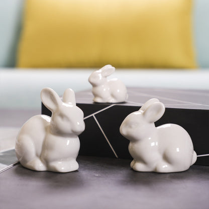 Cute Miniature Bunny Figure Home Decoration