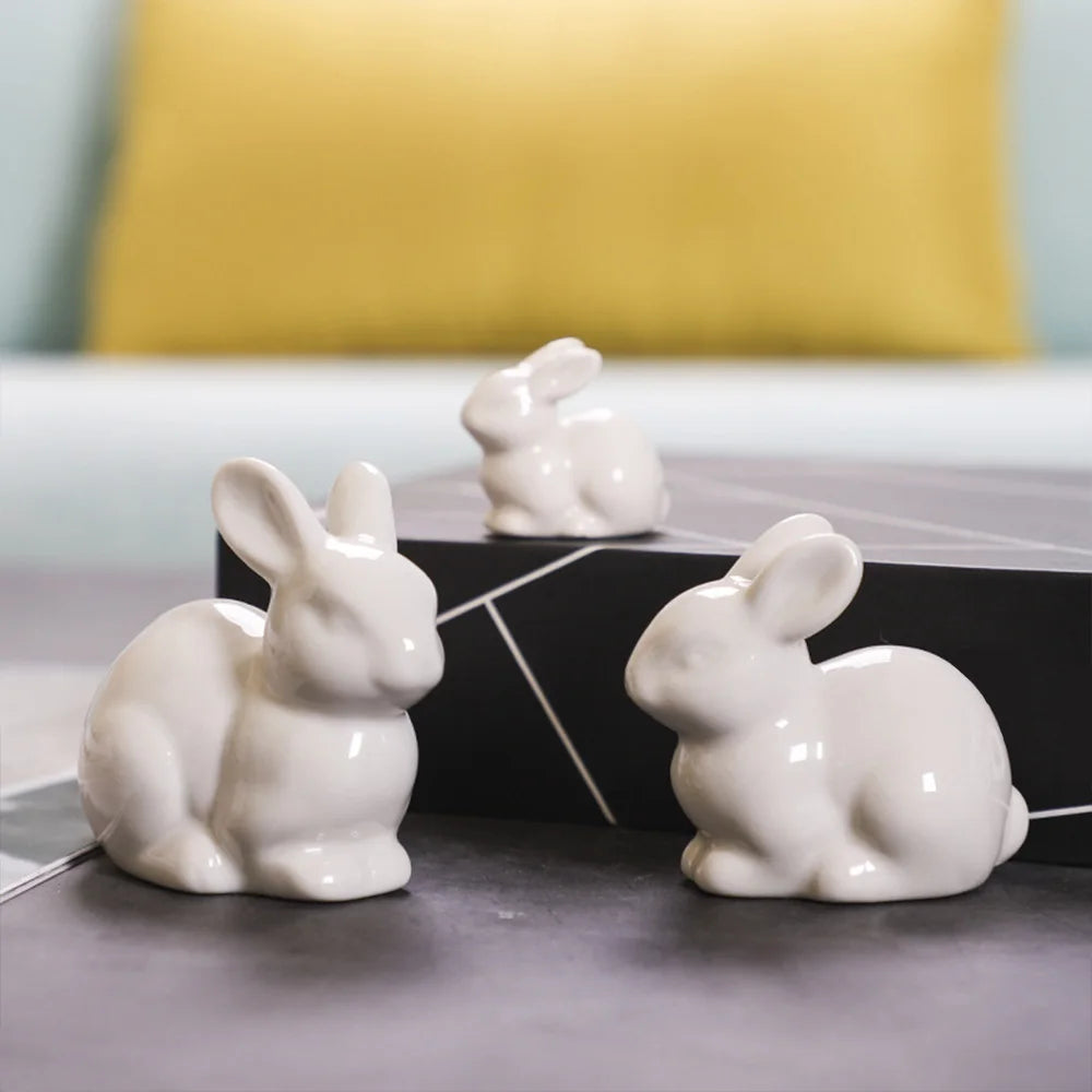 Cute Miniature Bunny Figure Home Decoration