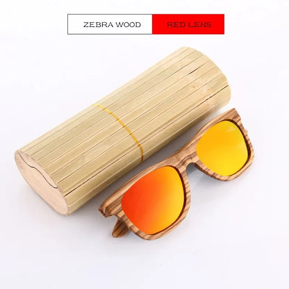 GM Men bamboo Wood Sunglasses Women Retro Vintage