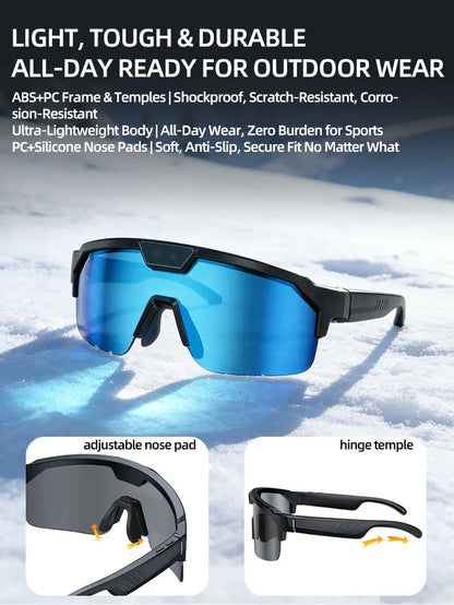 New AI Smart Sports Glasses with 1200P Camera