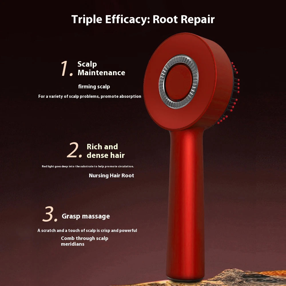 Electric Micro-current Massage Comb Red Light Hair Care