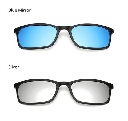 5 In 1 Magnetic Clip On Glasses TR90 Optical Eyeglass