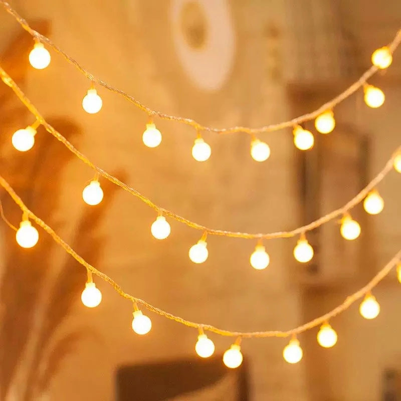 10M USB/Battery Power Ball LED String Lights Garland Lights