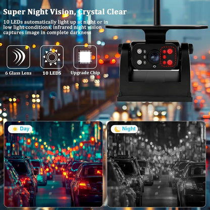 1080P WiFi Magnetic Solar Wireless Backup Camera