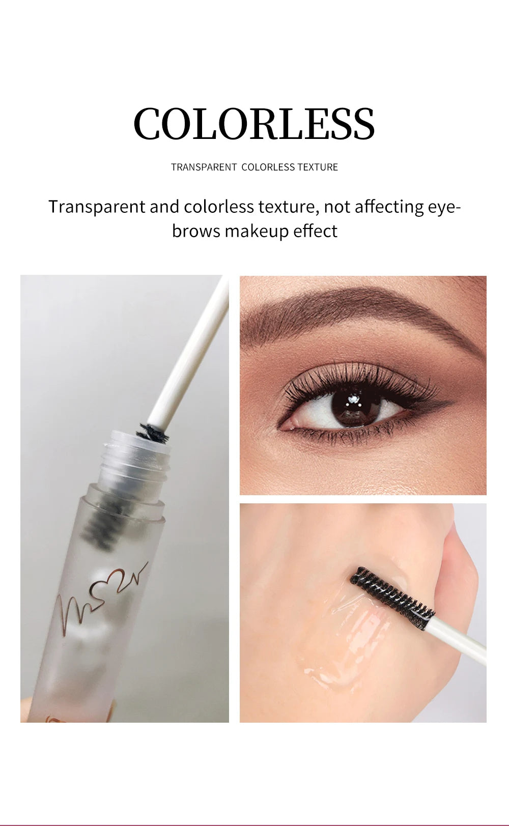 Eyebrow Gel Styling Liquid Colorless Transparent