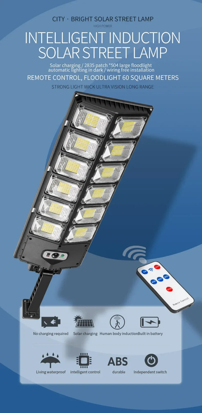 LED Super Bright Outdoor Solar Powered Lamp Motion Sensor