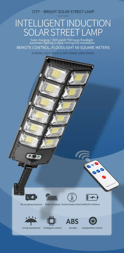 LED Super Bright Outdoor Solar Powered Lamp Motion Sensor