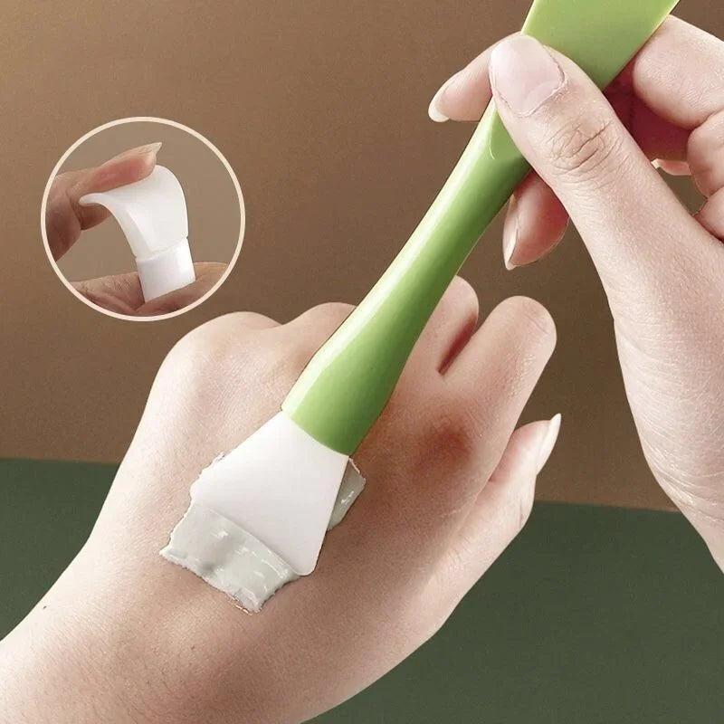 Silicone Facial Mask Brush Soft Head with Scraper