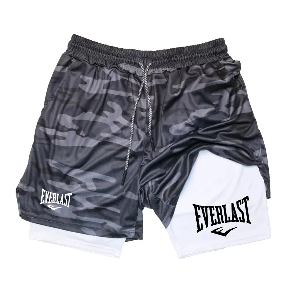 Men Running Shorts 2 in 1 Double-deck Sport Shorts Sportswear