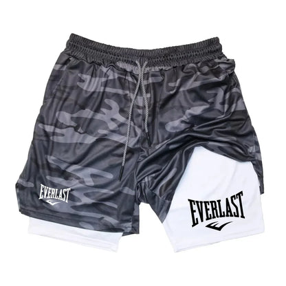 Men Running Shorts 2 in 1 Double-deck Sport Shorts Sportswear