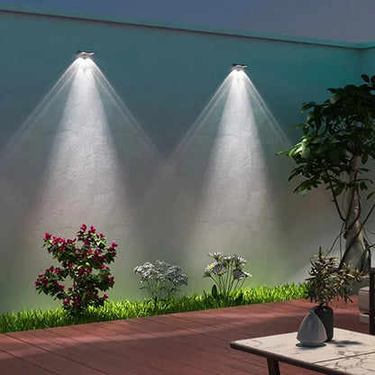 Solar Powered LED Fence Lights Outdoor Waterproof Wall Lamp