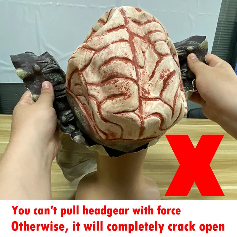 2026 Halloween Latex Skeleton Head Mask Horror Brain Helmet Mask