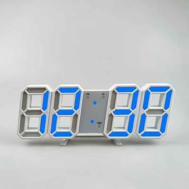 LED Digital Alarm Clock Wall Hanging With 3D Display