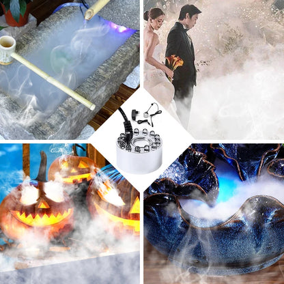 Mini LED Pumpkin Light Fogger Water Fountain Pond Fog
