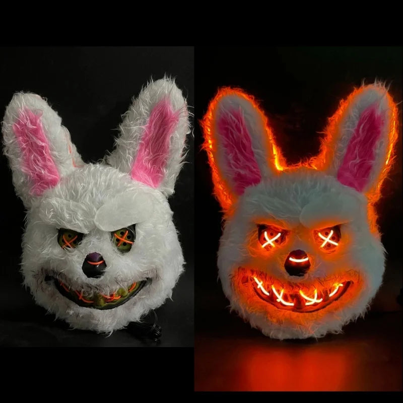 Halloween Cosplay Party Luminous LED Light Face Mask